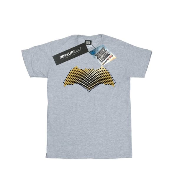 DC Comics T-shirt i bomull med textur för flickor Justice League Movie Batman-logotyp