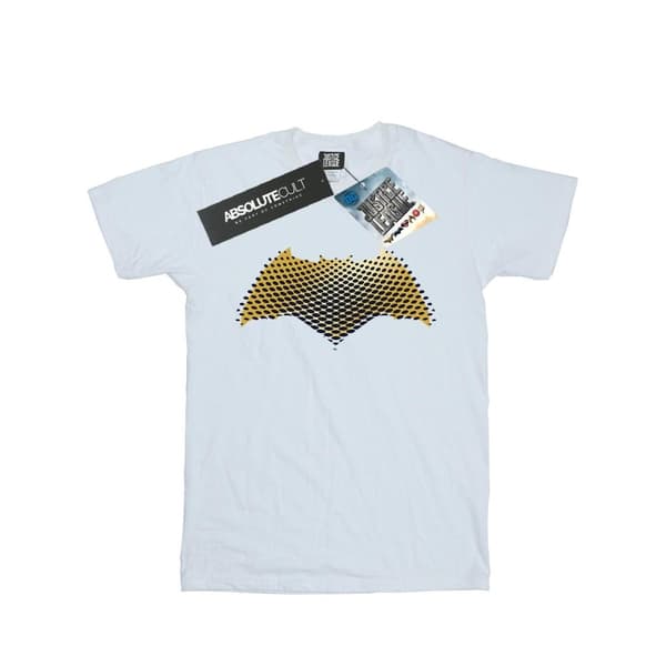 DC Comics T-shirt i bomull med textur för flickor Justice League Movie Batman-logotyp
