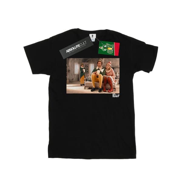 Elf Dam/kvinnor Family Shot Boyfriend T-shirt i bomull