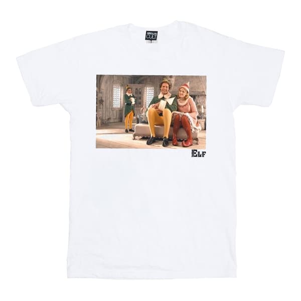Elf Dam/kvinnor Family Shot Boyfriend T-shirt i bomull
