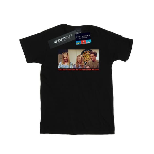 Friends Womens/Ladies They Don´t Know That We Know Cotton Boyfriend T-Shirt Black 3XL