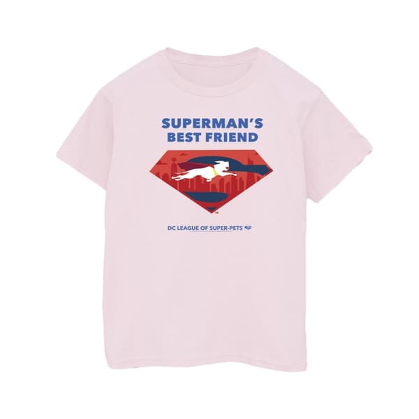 DC Comics Womens/Ladies DC Comics DC League Of Super-Pets Superman´s Best Friend Cotton Boyfriend T-Shirt