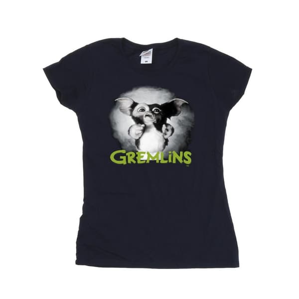 Gremlins Dam/Tjej Scared Grön T-shirt i bomull