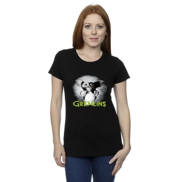 Gremlins Dam/Tjej Scared Grön T-shirt i bomull