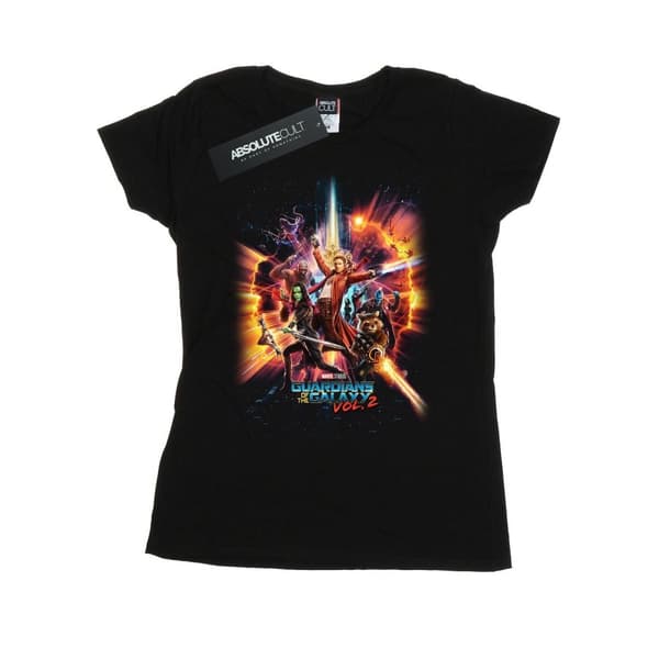 Marvel Womens/Ladies Guardians Of The Galaxy Vol. 2 Team Poster Cotton T-Shirt