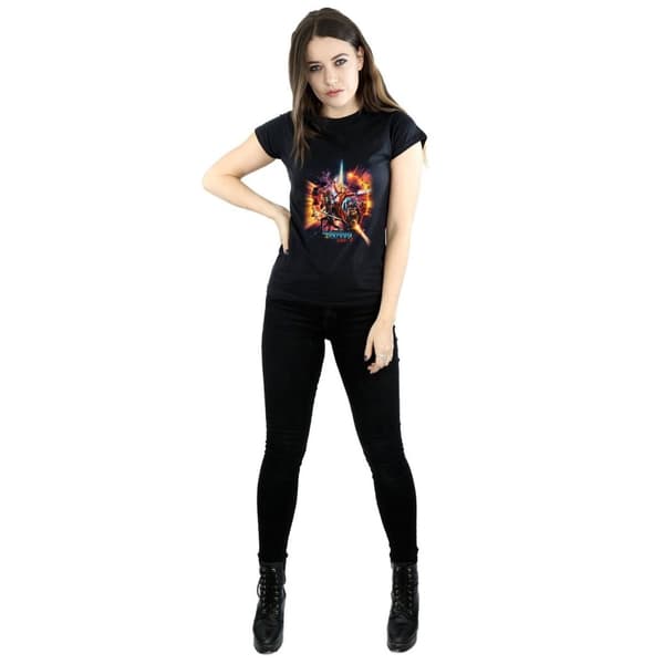 Marvel Dam/Tjej Guardians Of The Galaxy Vol. 2 Team Poster Bomulls-T-shirt