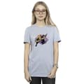Miniatyrbild 2 av 3: Marvel Dam/Tjej Guardians Of The Galaxy Abstrakt Drax Bomull Boyfriend T-shirt