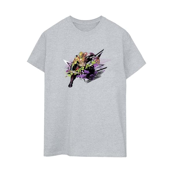 Marvel Dam/Tjej Guardians Of The Galaxy Abstrakt Drax Bomull Boyfriend T-shirt