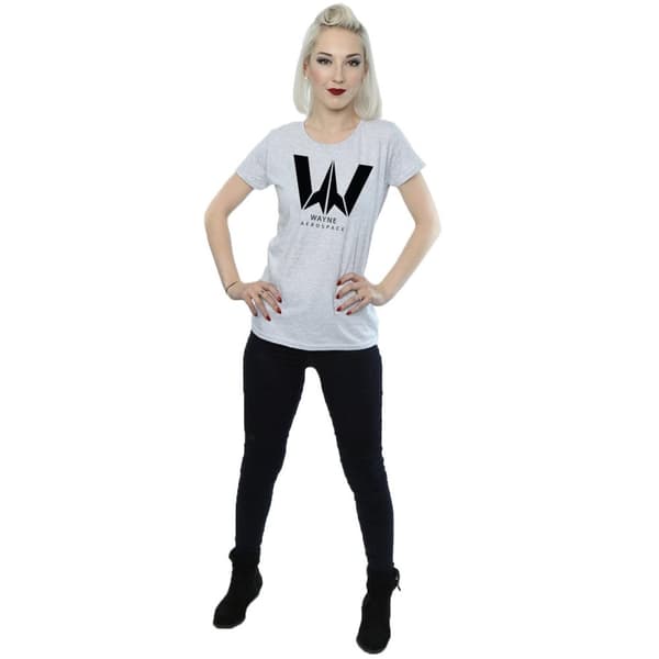 DC Comics Womens/Ladies Justice League Movie Wayne Aerospace Cotton T-Shirt