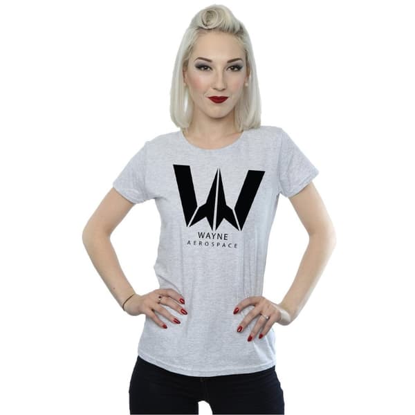 DC Comics Womens/Ladies Justice League Movie Wayne Aerospace Cotton T-Shirt