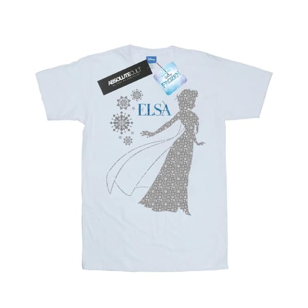 Disney Womens/Ladies Frozen Elsa Christmas Silhouette Cotton Boyfriend T-Shirt