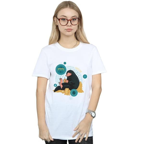 Fantastic Beasts Womens/Ladies Sitting Niffler Cotton Boyfriend T-Shirt