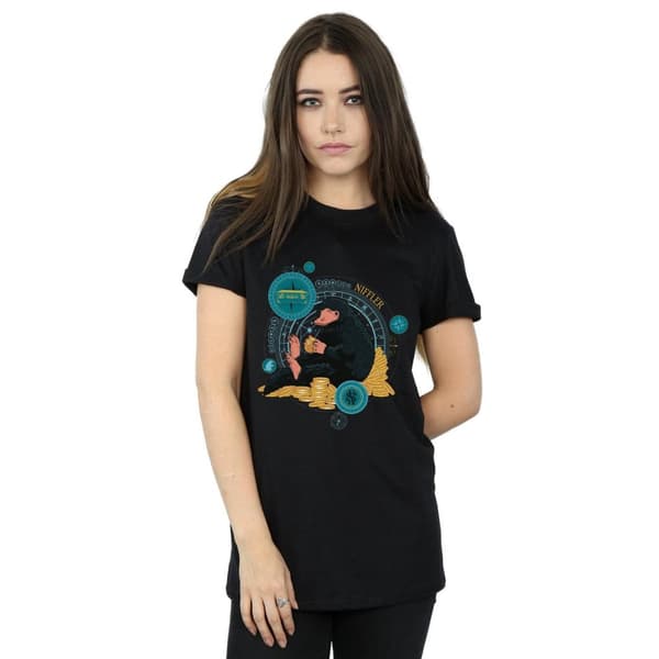 Fantastic Beasts Womens/Ladies Sitting Niffler Cotton Boyfriend T-Shirt