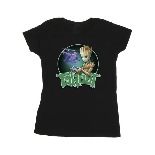 Marvel Dam/Tjej Guardians Of The Galaxy Groot Gaming Ring Bomulls-T-shirt Black L