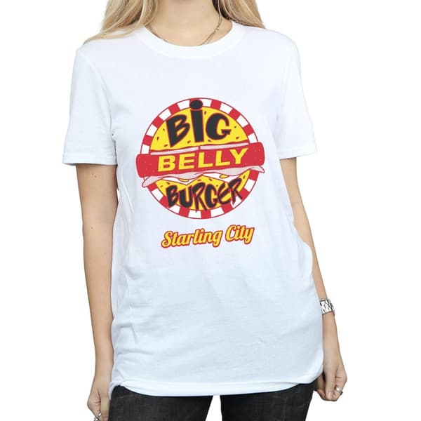 DC Comics Womens/Ladies Arrow Big Belly Burger Logo Cotton Boyfriend T-Shirt