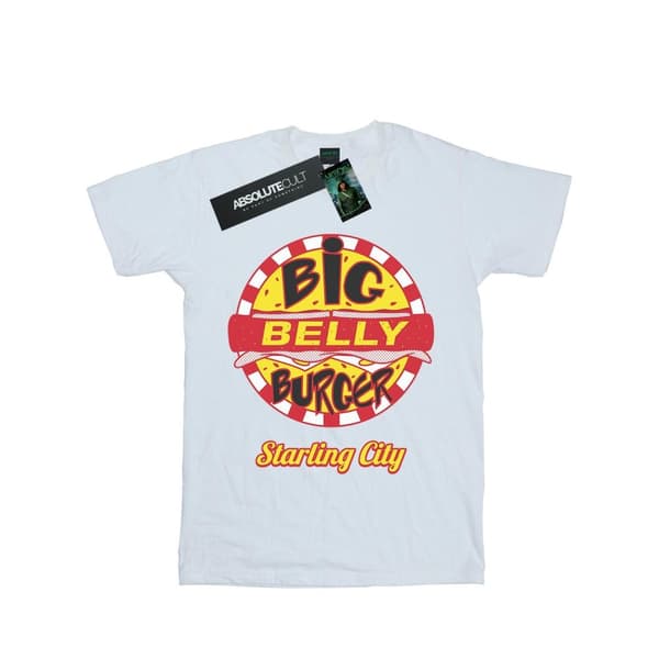 DC Comics Womens/Ladies Arrow Big Belly Burger Logo Cotton Boyfriend T-Shirt White S