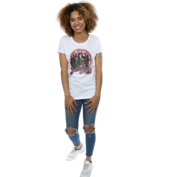 DC Comics Womens/Ladies Justice League Movie Group Pose Cotton T-Shirt