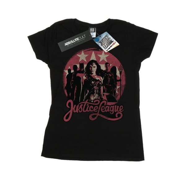 DC Comics Womens/Ladies Justice League Movie Group Pose Cotton T-Shirt