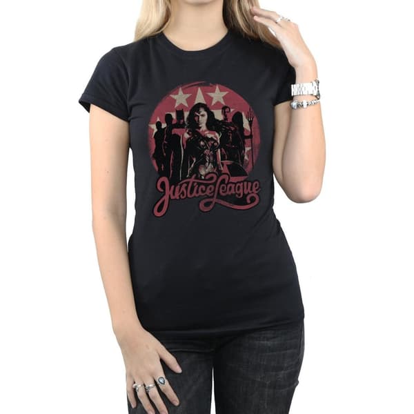 DC Comics Womens/Ladies Justice League Movie Group Pose Cotton T-Shirt