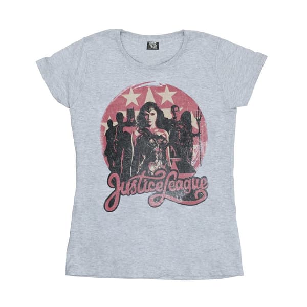 DC Comics Womens/Ladies Justice League Movie Group Pose Cotton T-Shirt