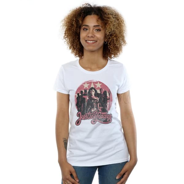 DC Comics Womens/Ladies Justice League Movie Group Pose Cotton T-Shirt