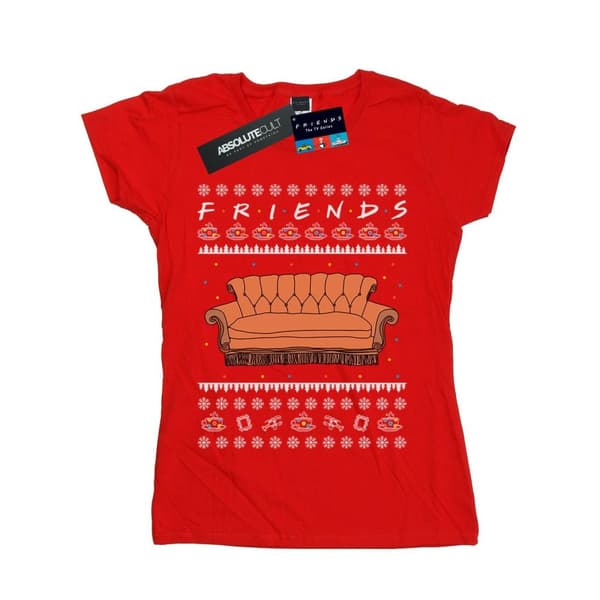 Friends Dam/dam Fair Isle Couch - T-shirt i bomull
