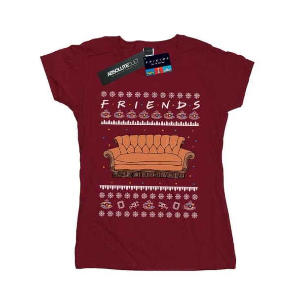 Friends Dam/dam Fair Isle Couch - T-shirt i bomull