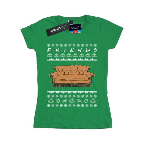 Friends Womens/Ladies Fair Isle Couch Cotton T-Shirt