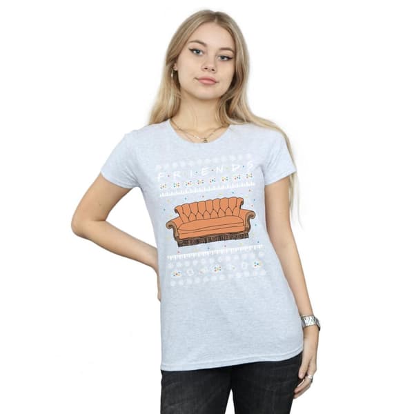 Friends Dam/dam Fair Isle Couch - T-shirt i bomull