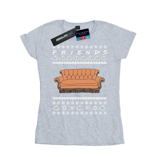 Friends Dam/dam Fair Isle Couch - T-shirt i bomull