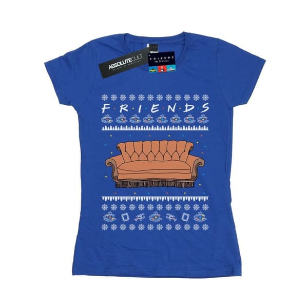 Friends Dam/dam Fair Isle Couch - T-shirt i bomull