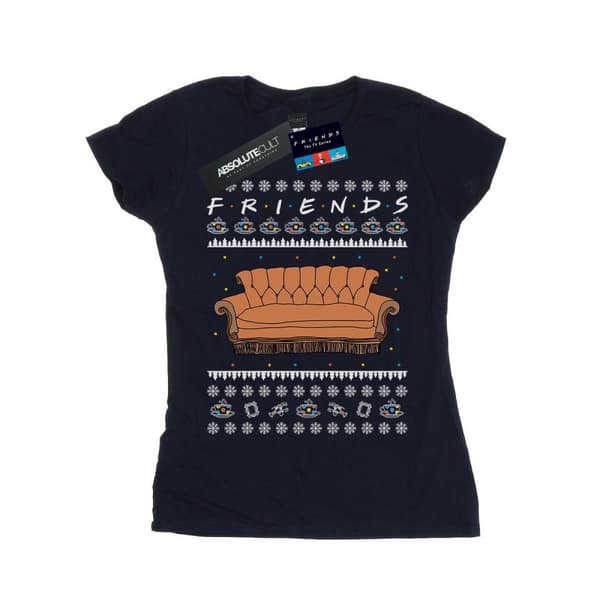 Friends Dam/dam Fair Isle Couch - T-shirt i bomull