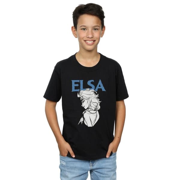Disney Boys Frozen Elsa Profile Sketch T-Shirt