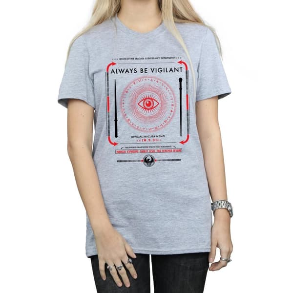 Fantastic Beasts Womens/Ladies Always Be Vigilant Cotton Boyfriend T-Shirt