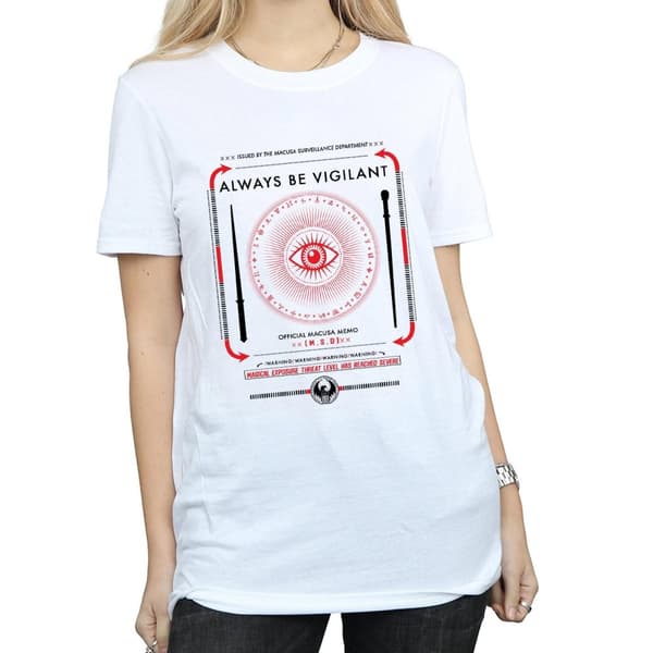 Fantastic Beasts Womens/Ladies Always Be Vigilant Cotton Boyfriend T-Shirt