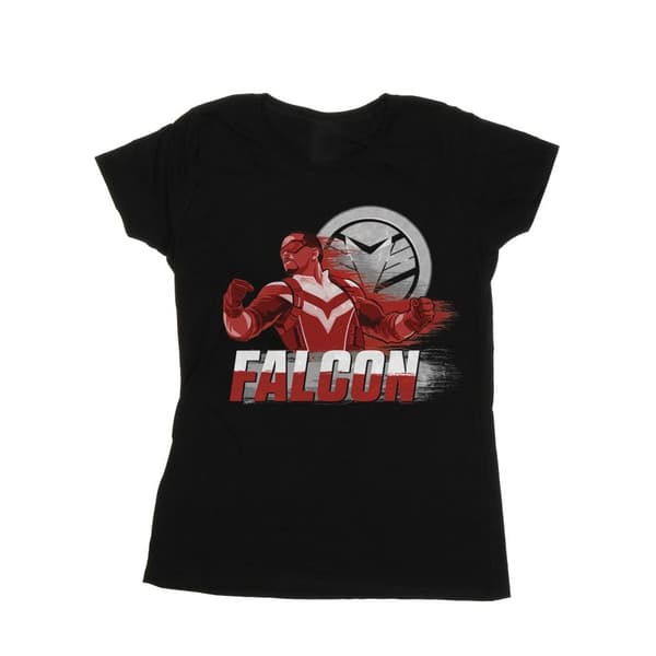 Marvel Womens/Ladies The Falcon And The Winter Soldier Falcon Red Fury Cotton T-Shirt