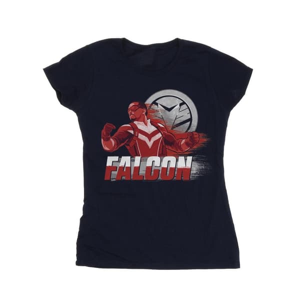 Marvel Womens/Ladies The Falcon And The Winter Soldier Falcon Red Fury Cotton T-Shirt