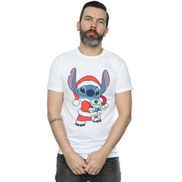Disney Lilo And Stitch Stitch-jul-T-shirt för herrar