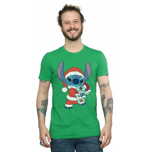 Disney Lilo And Stitch Stitch-jul-T-shirt för herrar