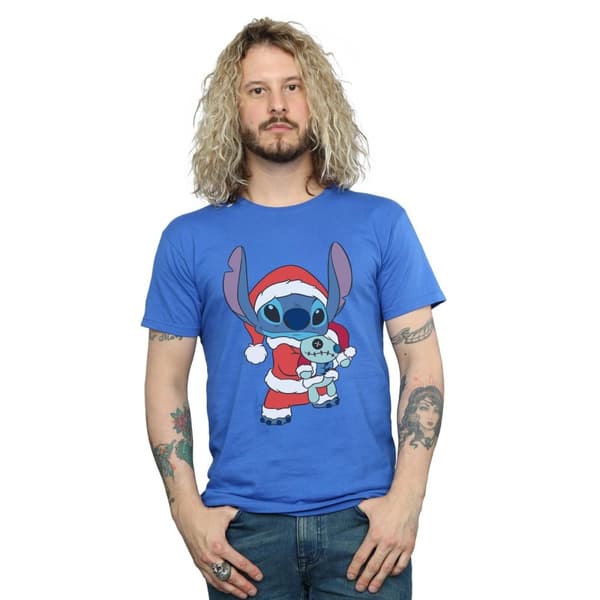 Disney Lilo And Stitch Stitch-jul-T-shirt för herrar
