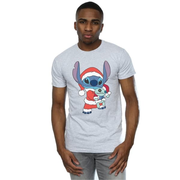 Disney Lilo And Stitch Stitch-jul-T-shirt för herrar
