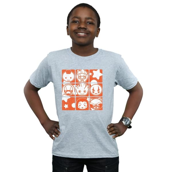 Marvel Boys Kawaii Guardians Of The Galaxy Retro T-Shirt