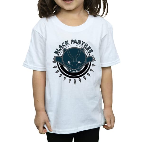 Marvel Girls Kawaii Black Panther Pounce Cotton T-Shirt