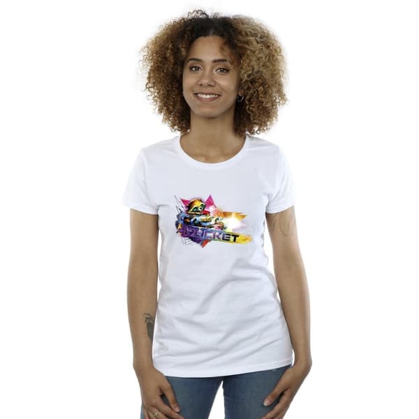 Marvel Womens/Ladies Guardians Of The Galaxy Abstract Rocket Raccoon Cotton T-Shirt