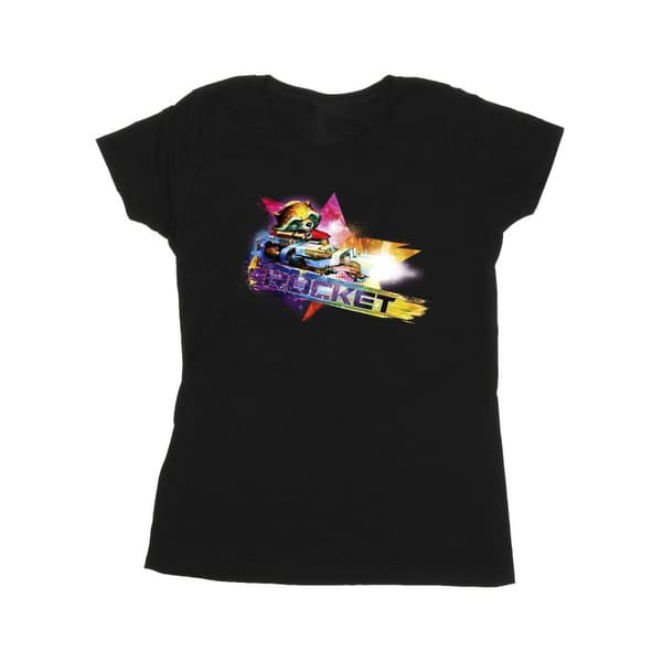 Marvel Womens/Ladies Guardians Of The Galaxy Abstract Rocket Raccoon Cotton T-Shirt