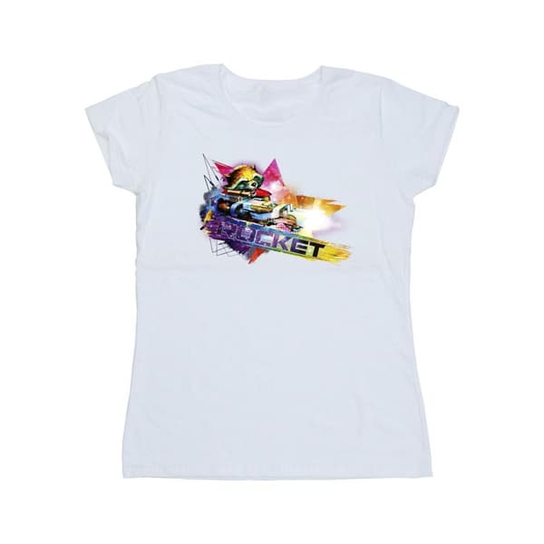 Marvel Womens/Ladies Guardians Of The Galaxy Abstract Rocket Raccoon Cotton T-Shirt