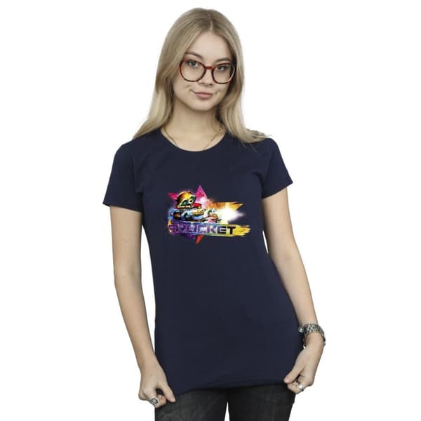 Marvel Womens/Ladies Guardians Of The Galaxy Abstract Rocket Raccoon Cotton T-Shirt