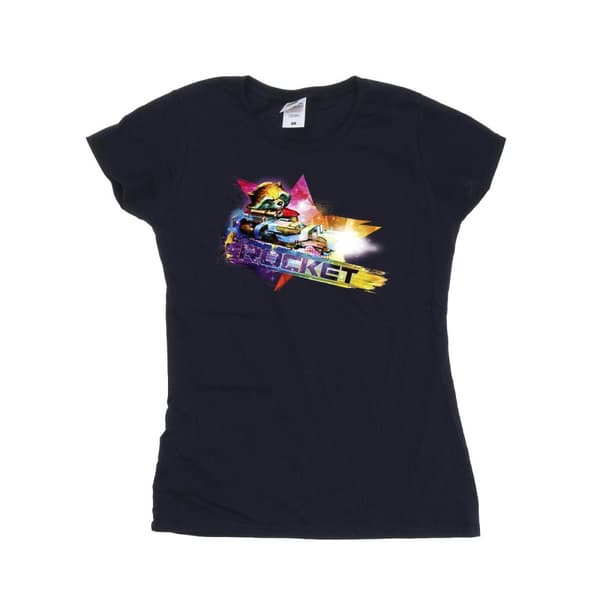 Marvel Womens/Ladies Guardians Of The Galaxy Abstract Rocket Raccoon Cotton T-Shirt