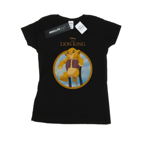 Disney Womens/Ladies The Lion King Show Simba Cotton T-Shirt Black M