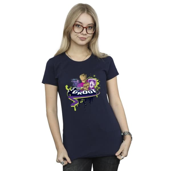 Marvel Womens/Ladies Guardians Of The Galaxy Groot Gaming Holo Cotton T-Shirt